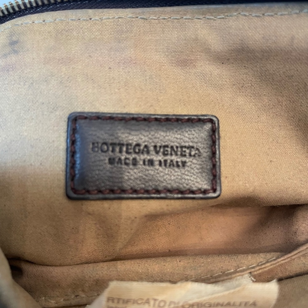 Bottega Veneta Intrecciato Brown leather small pouch cosmetic case mini bag - Picture 12 of 16